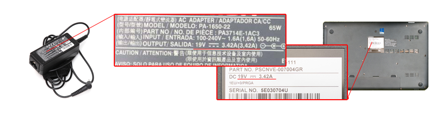 check the power specs of your Toshiba Satellite C855 charger