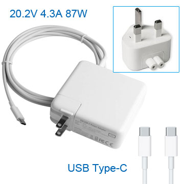 Replacement Apple 20.2V 4.3A 87W USB Type-C Charger