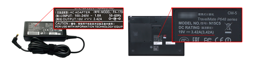 check the power specs of your Acer Chromebook 13 charger