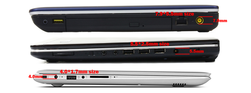 check the power connector size of your Lenovo laptop charger